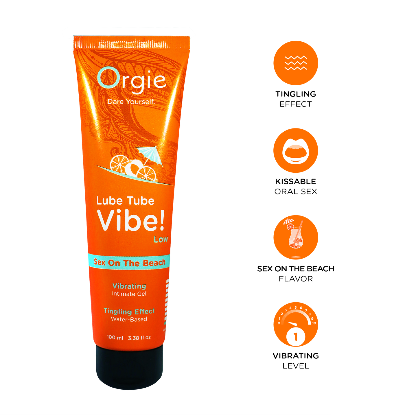 Lube Tube Vibe! - Low - Sex On The Beach - 100ml | 3.38 fl oz.
