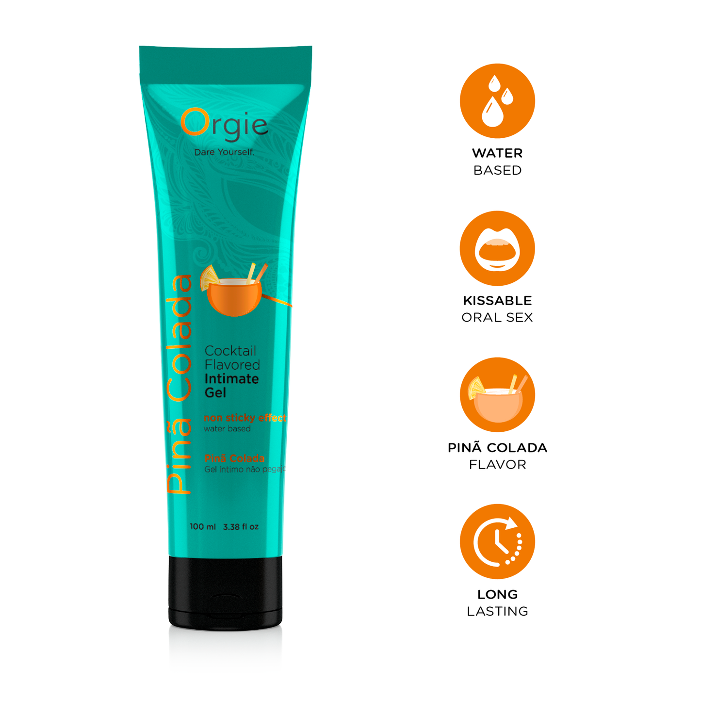 Lube Tube Cocktail Piña Colada - 100ml | 3.38 fl oz.